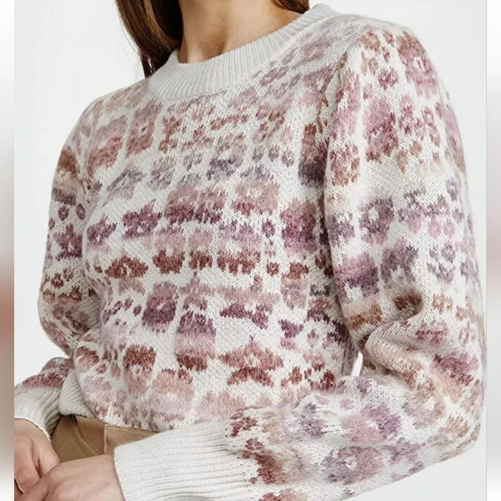 LoveShackFancy Kristen Pullover Sweater in Stardust Fantasy - Picture 2 of 14